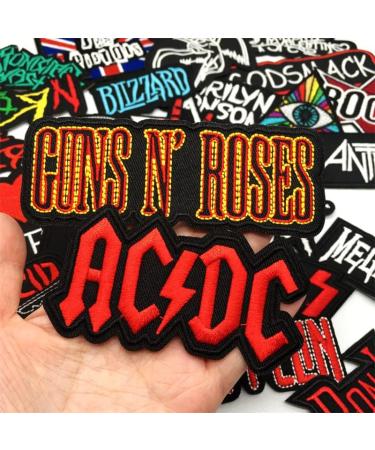 32pcs Heavy Metal Band Patches Iron on - Rock Music Badges & Hippie Punk Stickers for Clothes - Buy Online on GoSupps.com