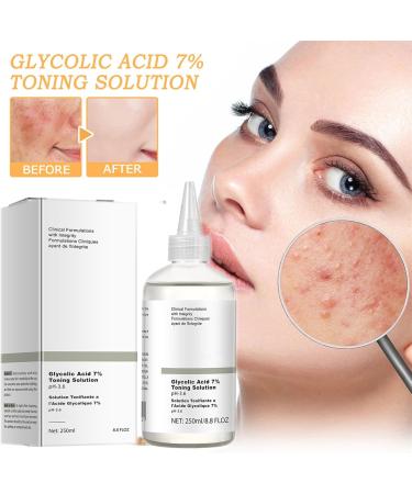Mikabila 250ml Glycolic Acid 7% Toning Resurfacing Solution Glycolic Acid Toner Moisturize & Strengthen Skin Glycolic Sour 7% Toner Hydrating Toner Rejuvenate Moisturize & Strengthen Your Skin - Buy Online on GoSupps.com