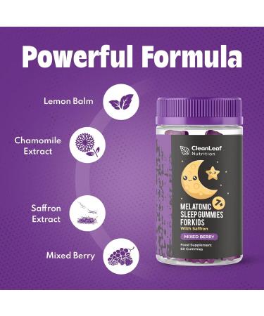 Twin Pack Natural Sleep Support Gummies for Kids - Melatonic Formula for Restful Nights Childrens Sleep Gummies Promoting Natural Melatonin Production Promotes Healthy Sleep Patterns 60 Count - Buy Online on GoSupps.com