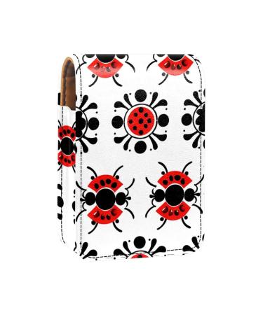 Travel Lipstick Organizer Case Lipstick Case Portable Makeup Bag With Mirror Cute Cartoon Red Animal K723a5utbj