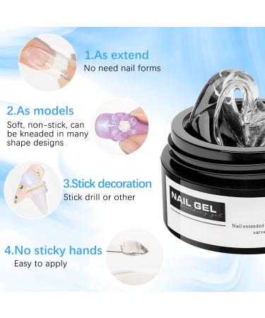 Supwee Solid Sculpture Builder Gel - Clear Non-Stick Hand Nail Extension Gel 14g - Nail Strengthening & Decoration - Soak Off UV Gel - Buy Online on GoSupps.com