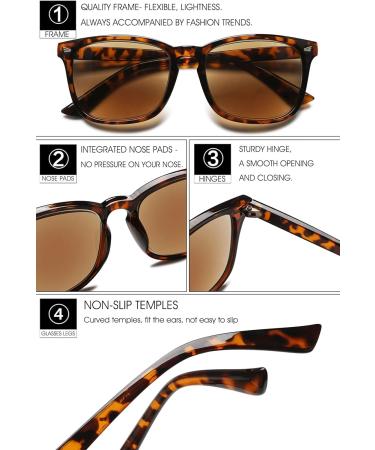 Vevesmundo Tinted Reading Glasses with Sun Protection - Stylish Leopard Design for Men & Women | Visual Aid Sunglasses 1.0x - Buy Online on GoSupps.com