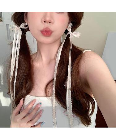 AJOIDR Bow Hair Claw with Long Tail Ribbon Hair Bows for Women Hair Styling Barrettes Clip French Ballet Style Red - Buy Online on GoSupps.com