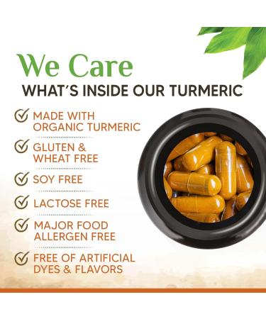 Turmeric Curcumin Supplement 2350mg - 95% Curcuminoids with Organic Turmeric & Ginger BioPerine Black Pepper for Best Absorption Nature's Vegan Joint Support Non-GMO Bottled in USA - 360 Capsules 360 Count (Pack of 1) - Buy Online on GoSupps.com