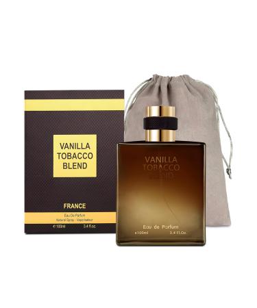 Men's Cologne Vanilla Tobacco Blend Eau De Toilette Body Spray Fragrance For Men- Daywear Casual Daily Perfume Set with Suede Pouch- 3.4 Fl Oz