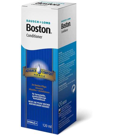 Bausch and Lomb Boston Conditioner - 120ml Storage Solution for Hard Contact Lenses | Single Bottle | International Shipping - Buy Online on GoSupps.com
