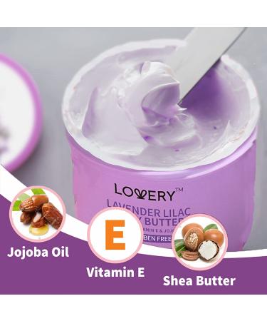 Lavender Lilac Body Butter - Ultra-Hydrating Shea Butter Cream with Jojoba Oil & Vitamin E for Men & Women - Natural Moisturizer for Normal to Dry Skin - Buy Online on GoSupps.com