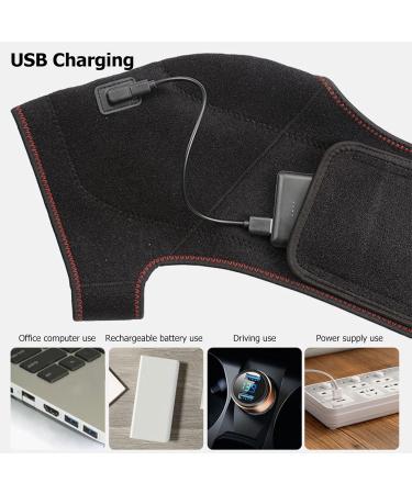 Electrically Heated Shoulder Wrap with Massage Function - USB Charging Portable & Temperature Control for Muscle Relaxation & Stiffness Relief | International Shipping - Buy Online on GoSupps.com