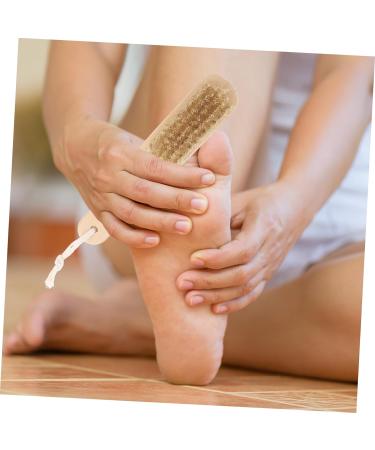 2 x Exfoliating Tool for Dead Skin Feet Grinding Tools Foot Care Brush Wooden Tools Foot on the Foot Wood 2 in 1 Pedicure Brush - Buy Online on GoSupps.com