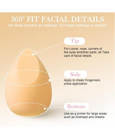 AUAUY 8 Pcs Makeup Sponge Blender Set Beauty Sponge Makeup Sponges for Foundation Multi-color Makeup Sponge Set With 1 holder 1 Storage Tank for Liquid Cream and Powder (Drop Cut Style) 8pcs Drop Cut Style - Buy Online on GoSupps.com