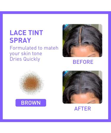 Lace Tint Spray for Wigs Fast-Drying Hiding Lace Concealer for Hair Wigs Natural Finishing Edge Control Hair Color Styling Mist Wigs Long Lasting Travel Size Spray Brown (1 Pcs) 1 Fl Oz (Pack of 1) - Buy Online on GoSupps.com