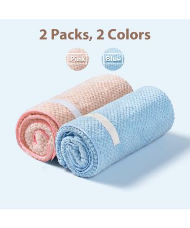 Sucedul Large Microfiber Hair Towel Wrap 2 Pack - Super Absorbent & Anti-Frizz Hair Drying Towel for Long Thick Curly Hair - Fast Drying Hair Turbans - Super Soft Towels in Blue and Pink - Buy Online on GoSupps.com