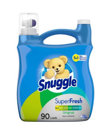 Snuggle Plus Super Fresh Liquid Fabric Softener with Odor Eliminating Technology, 95 Fluid Ounces (Packaging May Vary)