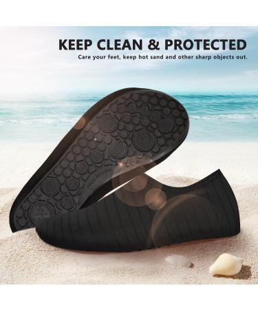Teemie Unisex Bathing Shoes - Fast Drying Water Shoes for Men & Women | Breathable Surf & Beach Shoes (Size 36-45 Black) - Buy Online on GoSupps.com