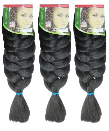 X-pression Ultra Braid Artificial Hair Extension #2 Dark Brown Approx. 210cm (3 PCS OFFER) dark brown 3 Count (Pack of 1)