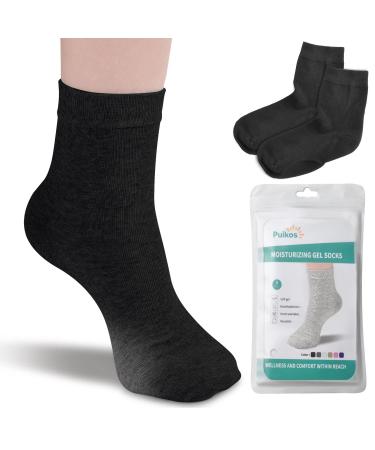 Puikos Moisturizing Socks for Women Men Dry Feet Socks Heel Socks Cracked Heel Repair Heel Treatment Gel Heel Sleeves for Cracked Feet Heel Repair Overnight(no-Show)