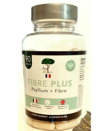 Just'Natur-Psyllium-Fibre Plus-Natural Ingredients-Superior Quality/90 Capsules for 3 Months of Consumption