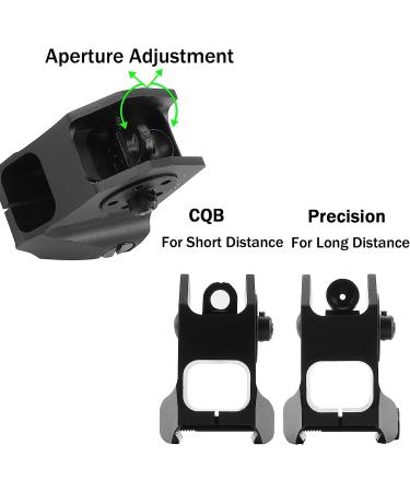 AGGXPF Fixed Iron Sights Set for Picatinny Weaver Rails - Durable Backup Front and Rear Sight - Buy Online on GoSupps.com