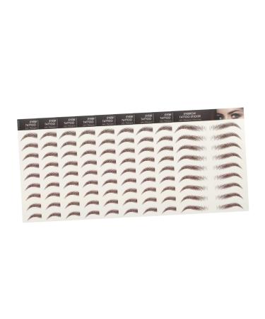 HAPINARY 6d Eyebrows Stickers 9 Sheets Waterproof Eyebrow Stickers Faux Eyebrown Decals Makeup Brow Sticker 6d Template Hair