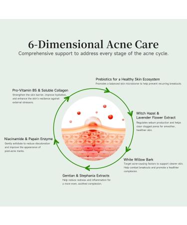 Gentle Botanical Acne Treatment for Face Acid-Free Spot Facial Serum with Niacinamide & Witch Hazel Soothes Redness & Controls Breakouts for Sensitive Oily & Acne-Prone Skin 1.2 ml 30 Ampoules - Buy Online on GoSupps.com