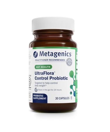 Metagenics UltraFlora Control Probiotic Supplement - Shelf-Stable Formula- Supports Healthy Gut Microbiome Weight Regulation & Bloating Relief* - 30 Servings