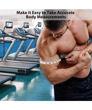 4-Piece Body Measuring Tape Set - Retractable Push Button, Double Scale - Ideal for Weight Loss, Sewing, Tailoring - 150cm/60inch Black - Buy Online on GoSupps.com