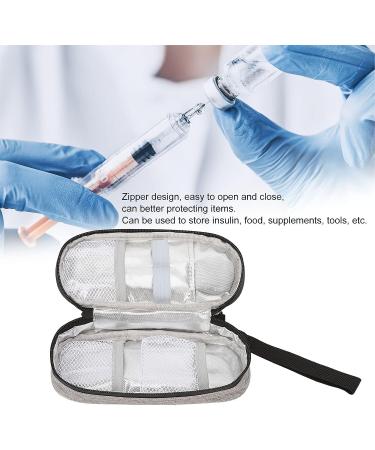 Insulin Cooler Bag for Diabetic Pens - Gray, Portable Cooling Pouch for Indoor & Outdoor Travel - Buy Online on GoSupps.com