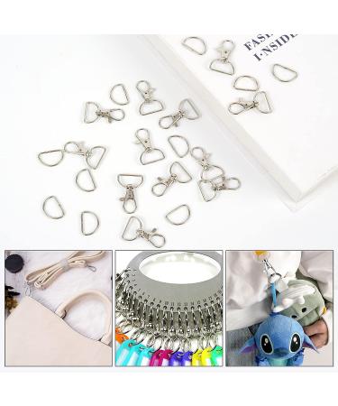 100PCS Premium Swivel Snap Hooks and D Rings  Swivel Snap Hooks for Keychain and Sewing Project(3/4"Inside Width) Silver - Buy Online on GoSupps.com