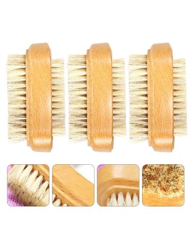 Buy Lurrose 3-Stage Nail Brush Cleaning Tool Double-Sided Beechwood Manicure & Pedicure Brush for Perfect Fingernail Care - International Shipping Available - Buy Online on GoSupps.com
