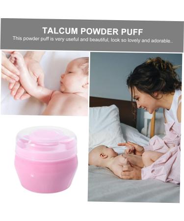 SECFOU Baby Powder Bath Set - Infant Sponge & Makeup for Kids - Talcum Powder Container - Pink Body Puff Kit - 2 Sets - Buy Online on GoSupps.com