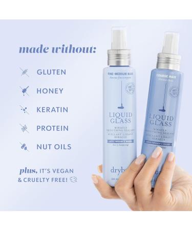 Drybar Liquid Glass Moisture-Rich Miracle Smoothing Sealant | Heat Protectant for Hair Lasts Through 3 Washes for Long-Lasting Frizz Resistance and High-Shine Finish Fine to Medium Hair 2 Fl Oz (Pack of 1) - Buy Online on GoSupps.com