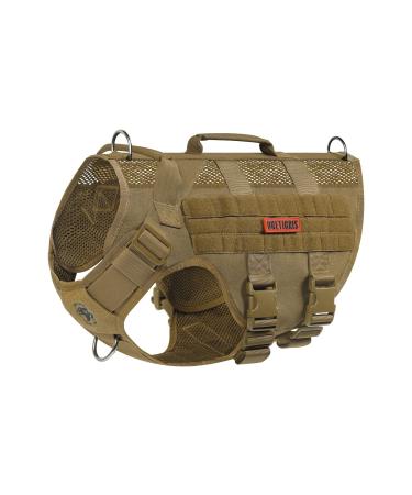 Oneigris no-pull dog harness Aire mesh adjustable safety harness Ultra breathable for large/medium dog chest harness dog hardness with 2 handles dog vest-brown xs brown xs (neck: 28-43cm chest: 38-56cm) - Buy Online on GoSupps.com