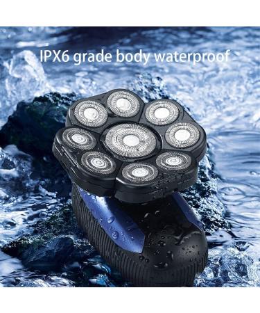6-in-1 Electric Head Shaver for Bald Men Upgraded 9D Floating Cutter Wet & Dry Cordless Grooming Trimmer - Buy Online on GoSupps.com