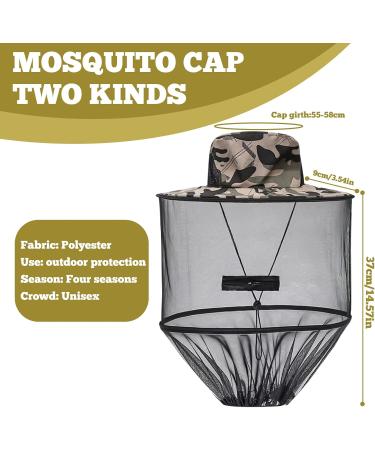 Toatelu Beekeeper Hat with Mosquito Net - 2-Pack Foldable Outdoor Cap for Camping Hiking & Gardening - Buy Online on GoSupps.com