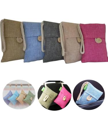 5 X 100g Natural Air Purifying Bamboo Bag Bamboo Charcoal Bag Odor Eliminator Decoration Bag for Bathroom Kitchen Cars Closet Refrigerator(Color may selected randomly) - Buy Online on GoSupps.com