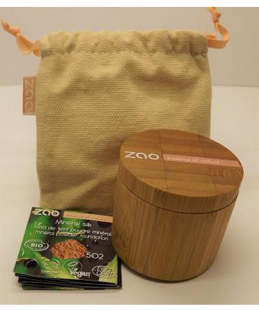 Zao Bamboo Mineral Silk Powder No. 502 - Pinkish Beige - 13.5g | Eco-Friendly Makeup | International Shipping - Buy Online on GoSupps.com
