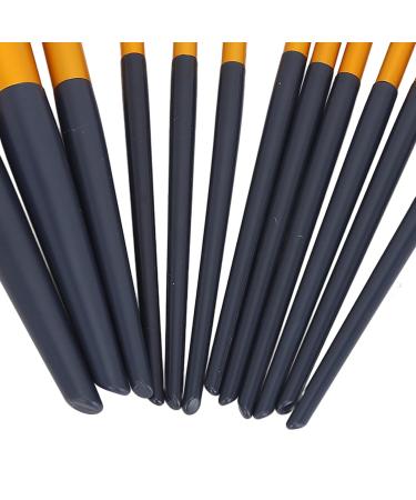 ZJchao 12-Piece Makeup Brush Set | Beginner Eyeshadow Powder Blush & Concealer Brushes with Orange PU Case - Perfect for International Shipping - Buy Online on GoSupps.com