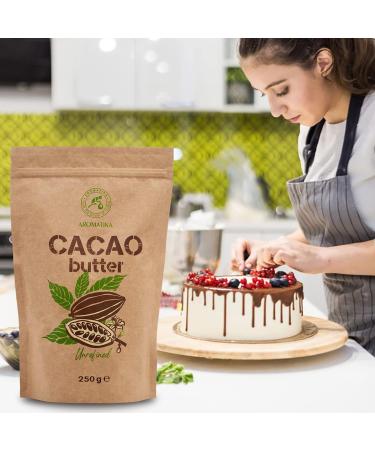 Cocoa Butter - 250g - Pure and Unrefined - Cold Pressed - Raw Food - Theobroma Cocoa - Superfood - Edible Cocoa Butter - Buy Online on GoSupps.com