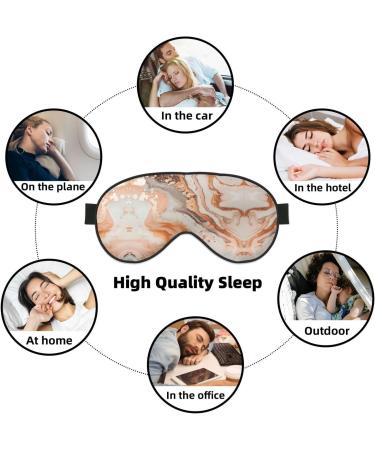 Rose Gold Marble Print Unisex Eye Mask - Soft Comfortable Light-Blocking Sleep Mask for Ultimate Rest | International Shipping Available - Buy Online on GoSupps.com