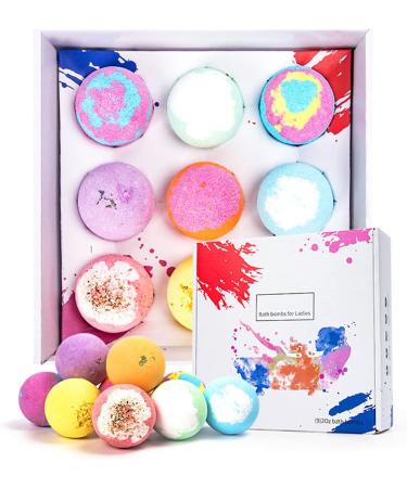 Auyeetek Bath Bombs 9 Pcs Organic Fizzies Spa Kit for Women and Girls - Perfect Gifts for Birthday, Valentines, Christmas, Anniversary and More - Buy Online on GoSupps.com