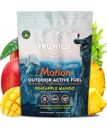 TRUWILD Motion All Natural Pre Workout Powder Drink Mix for Men & Women w/ No Jitters or Crash – Whole Food Plant Based Vegan – Organic w/ Electrolytes + BioPerine – 20 Servings (Pineapple Mango) 8.35 Ounce (Pack of 1) Pin…