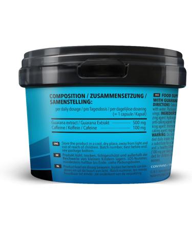 Bodylab24 Guarana Extract Vegan Capsules - 120 Capsules | 500mg Per Capsule | 100mg Caffeine | 100% Vegan Energy Boost - Buy Online on GoSupps.com