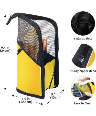 Travel Makeup Brush Holder with 12PCS Brushes - Stand-Up Organizer Bag for Women | Perfect for Guitar Lovers - Buy Online on GoSupps.com