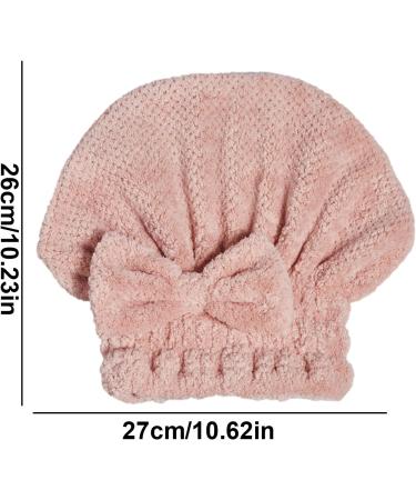 Xuanshengjia Hair Dryer Towels - Soft & Absorbent Fast Drying Hair Care | Towel Hat for Curly Hair Anti-Frizz Accessories in Perfect Pink for Women - Buy Online on GoSupps.com