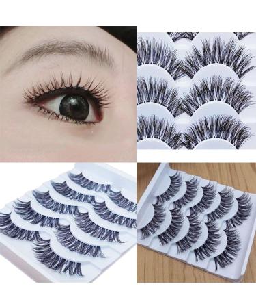 Holangela 5 Pairs of Reusable Self-Adhesive Faux Eyelashes - Natural Look Thick Fast & Black for Stunning Makeup - Buy Online on GoSupps.com