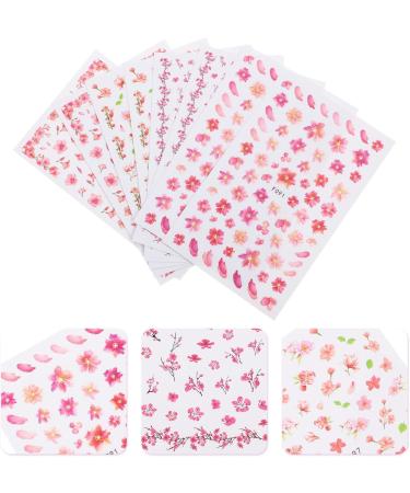 KALLORY Chinoiserie Decor 8 Sheets Nail Stickers Water Transfer Floral Nail Decals 3D Flower Nail Art Sheets for Girls Nail Embellishments - Buy Online on GoSupps.com