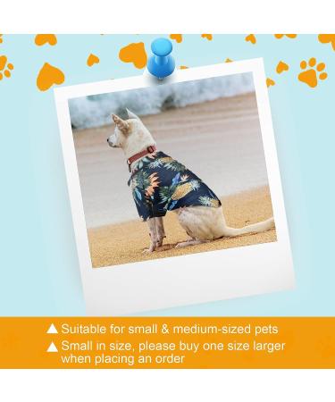 4-Piece Weewooday Pet Summer T-Shirts | Hawaiian Floral Print | Breathable & Cool | Small Size - Buy Online on GoSupps.com