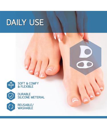 BENNARA Toe Straightener Set - 8pc Toe Separators for Hammer Toe, Overlapping Toe, Pedicure, Yoga - Bunion Corrector for Men and Women - Buy Online on GoSupps.com