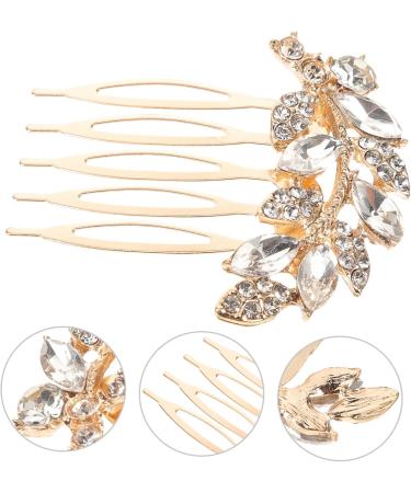 Angoily Lenceria De Mujer Gold Leaf Bridal Hair Comb Women's Headdress Handmade Wedding Party Headdress Accessories Fashion Headdress (fs-golden Willow Leaves) Girl Bangs Comb Metal Small - Buy Online on GoSupps.com