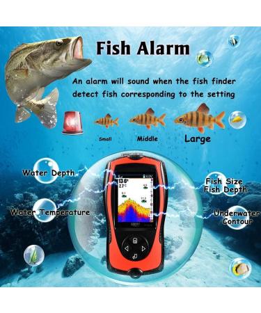 Lucky Portable Fish Finder - Handheld Wired Fish Depth Finder for Kayak and Boat Fishing - Buy Online on GoSupps.com